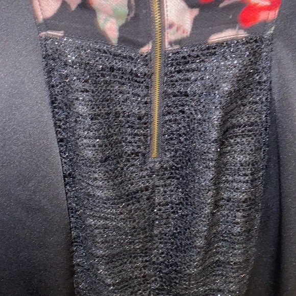 RACHEL RACHEL ROY Floral Print Sleeveless Mixed Media Knee Length Sheath Dress 2 - Picture 5 of 10